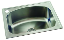 Euro stainless steel tub - tap hole left