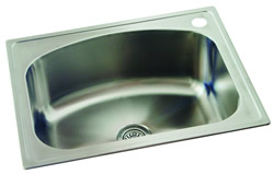 Euro stainless steel tub - tap hole right