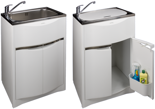 Contour tub and cabinet