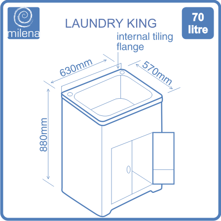 Laundry King diagram of dimensions